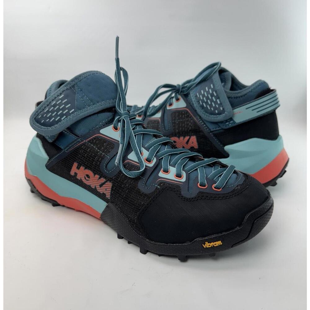 Hoka One One Sky Arkali Black Cyan Citrus US 9 E Trail Hiking Shoes